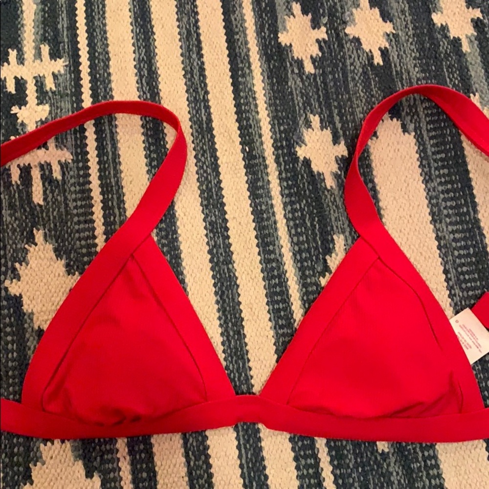 red triangle bikini top